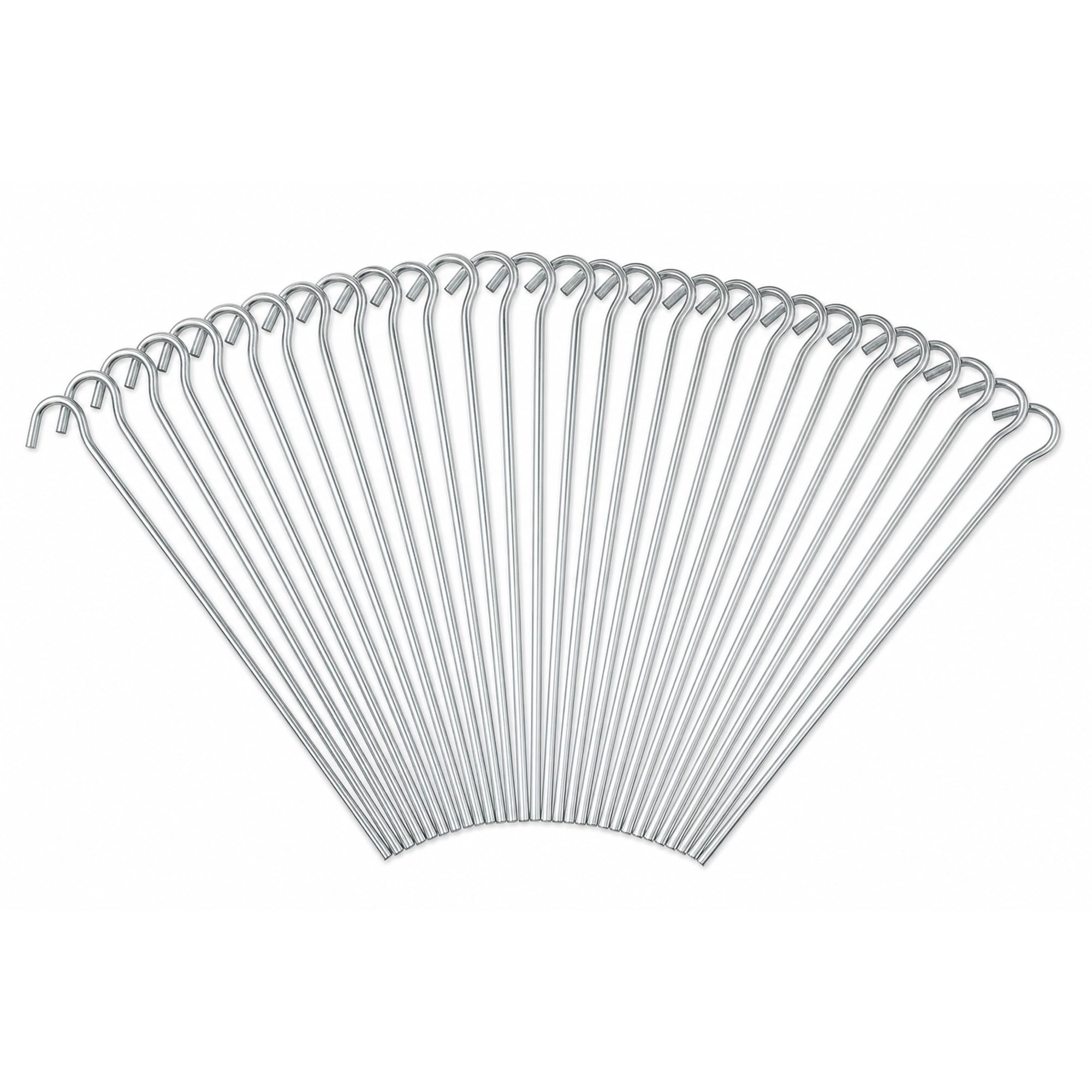 KEPLIN Lot de 50 piquets de Tente en Alliage d'acier galvanisés, antirouille et durables, Parfaits pour Le Camping, la Plage, Le Jardin, Le But de Football et la tonnelle