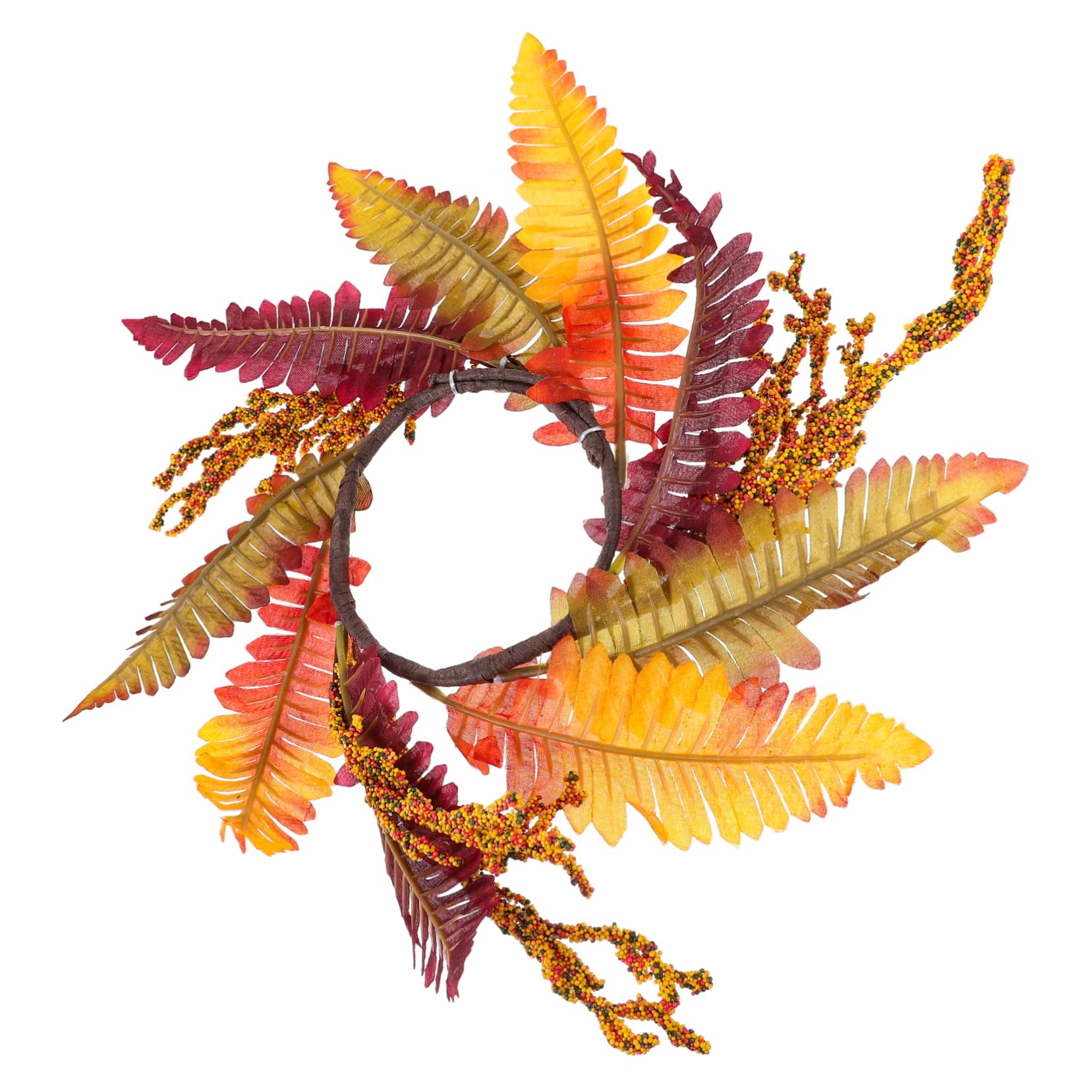 Zerodeko 5 Pezzi ghirlanda di ringraziamento decorazione halloween addobbo halloween glicine festone anello centrotavola del del ringraziamento anelli di foglia plastica