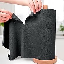 SHALVI Microfiber Kitchen Cleaning Cloth Roll | Towel Roll | Cleaning Towels - Reusable and Washable Cloths for Kitchen, Washable and Reusable (20- Pack) 25 x 26 Cms (1, Black)