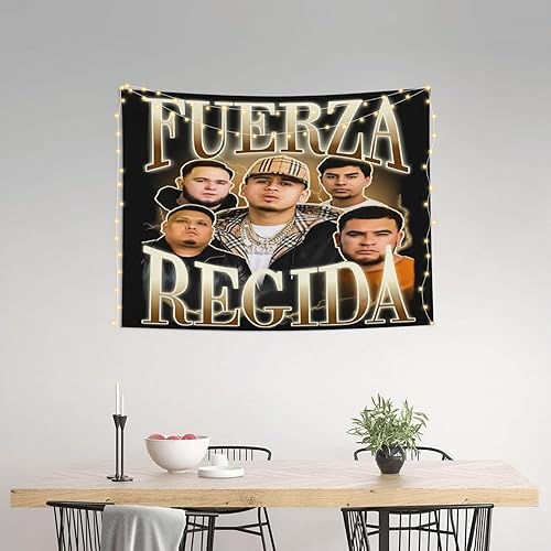 Miniatura 3 de OBLUE Fuerza Singer Regida Band - Tapiz para colgar en la pared, póster artístico, decoración estética para sala de estar, dormitorio, 29 x 37