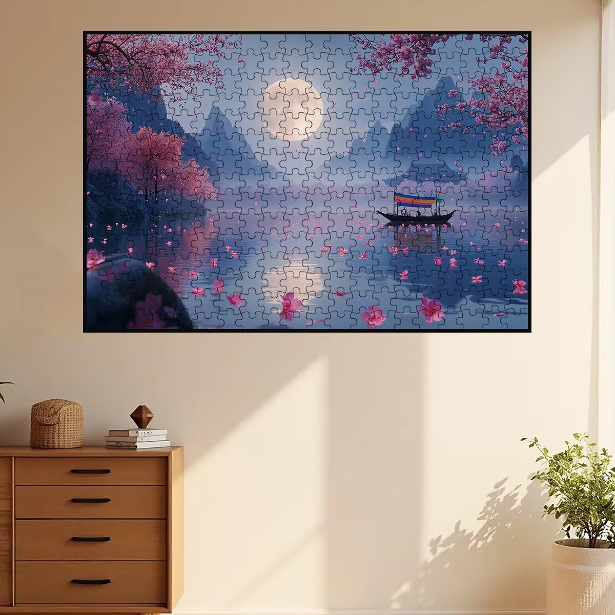Puzzle 4000 sztuk krajobrazy, puzzle księżyc, puzzle 4000 dorosłych, puzzle dla dorosłych z pudełkiem prezentowym, drewniane puzzle wyzwanie dla całej rodziny, oryginalne prezenty dla kobiet dekoracja
