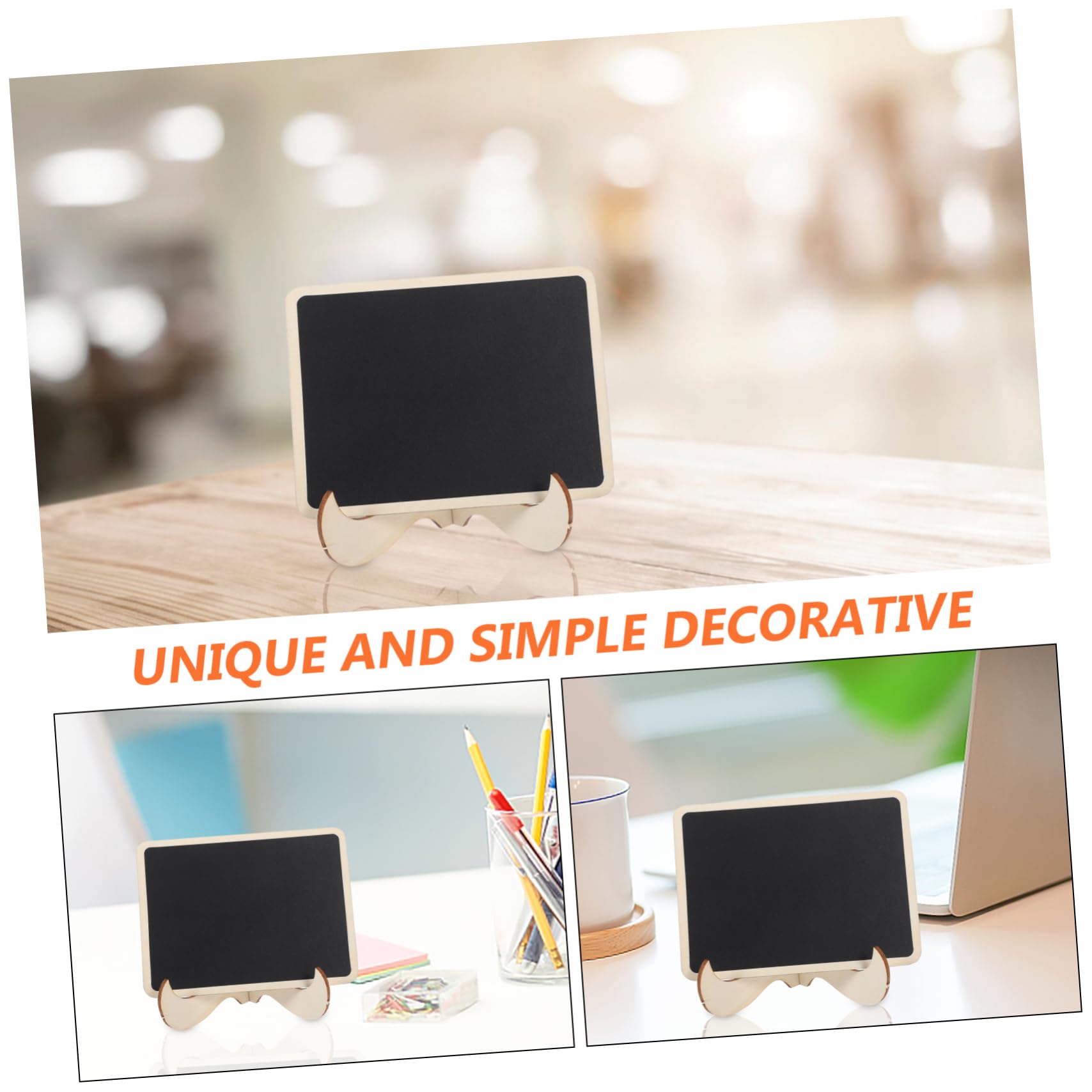 EXCEART 5 Sets Rechteckige Tafel Zeichen Mini Tafel Set Für Home Decor Holz Tafel Löschbaren Kreide