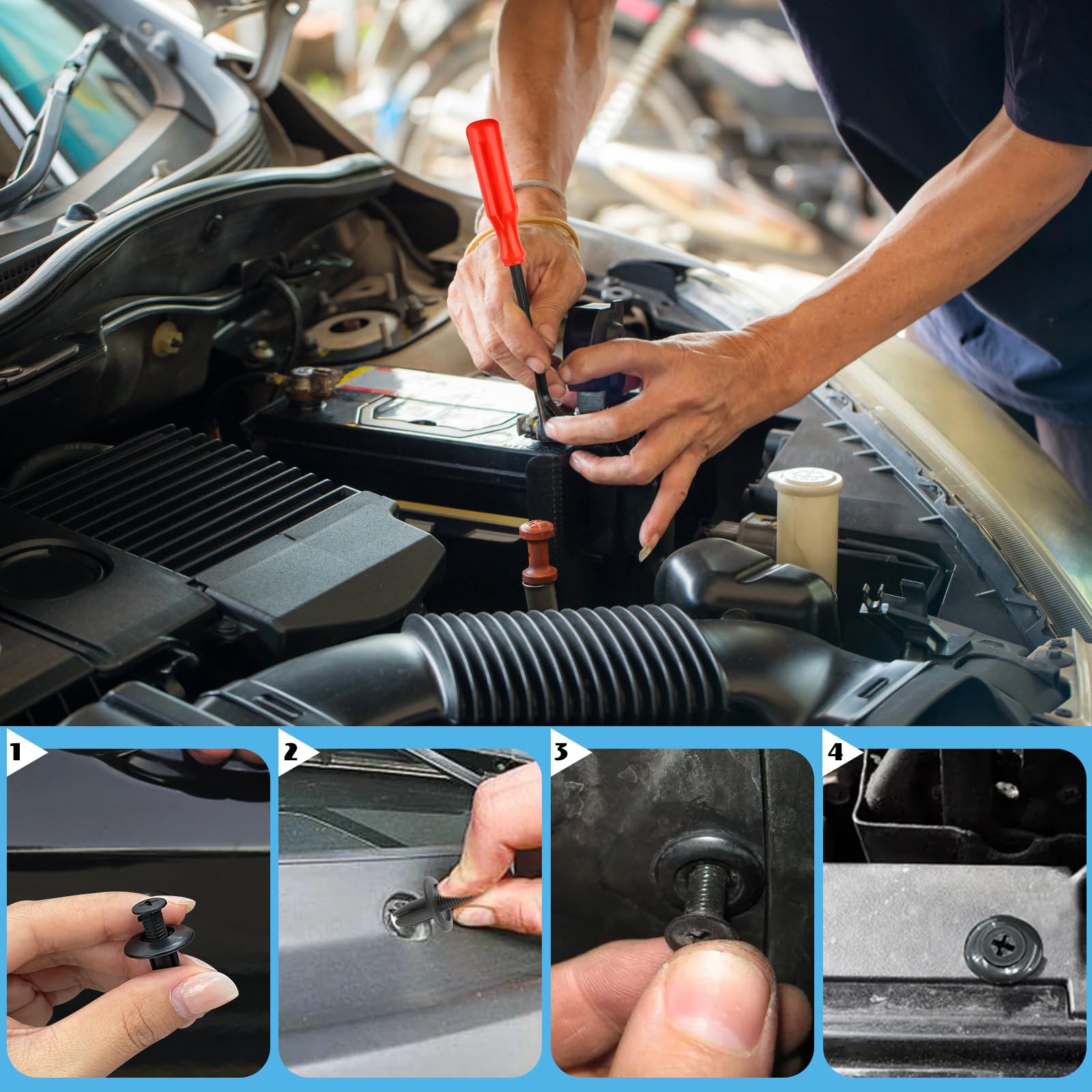 105 Pcs Car Plastic Rivets, Car Fastener Clips, Universal Door Panel Clips, Car  Trim Clips, with Removal Tools, for Car Interior Door Bumper Panel : Buy  Online at Best Price in KSA -