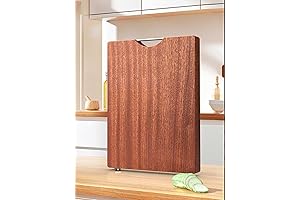 Single-Piece Mastercrafted Sapele Wood Cutting Board