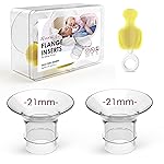 Nursi Luna Flange Inserts 21mm for 24mm Flange/Shield, Flange Sizing Kit Silicone Flange Insert, Reduce 24mm Nipple Tunnel Down to 13mm, Breastfeeding Essentials Kit for New Moms, 2PCS