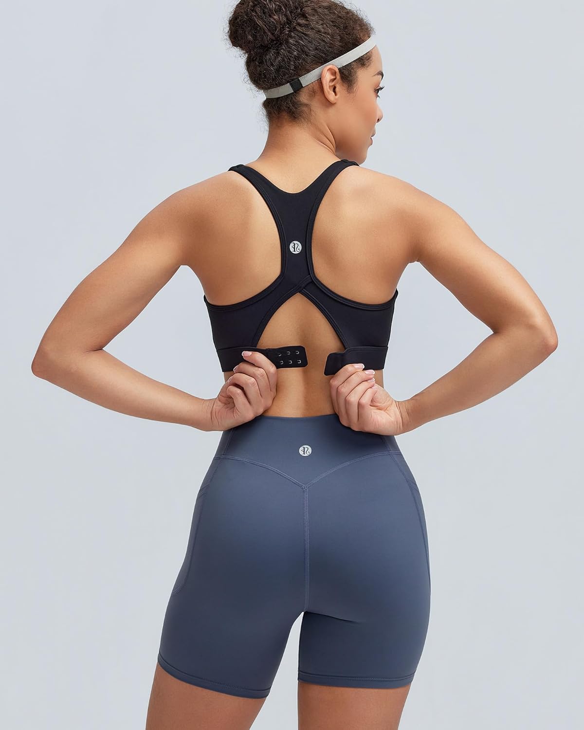 RUNNING GIRL High Support Sports Bra for Women,Racerback Hook Back Sports Bra Moulded Cup Workout Bra Push up