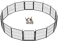 Vista 17 de SunsGrove Corralito para perros al aire libre, resistente de 32 pulgadas, 8 paneles, corralito para perros pequeños y medianos, cerca para perros