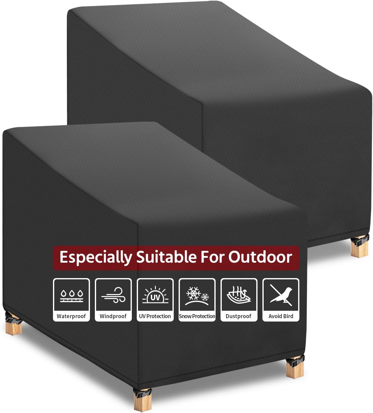 Patio Chair Covers for Outdoor Furniture Waterproof 2 Pack