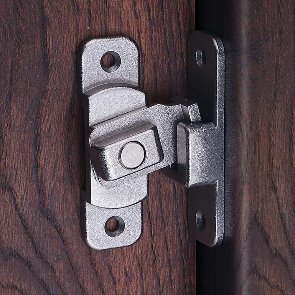 NVSFZGIYG Lock Latch,Sliding Bolt,Door Bolts,Barn 90 Degree Flip,Right Angle Bent Buckle,Stainless Steel