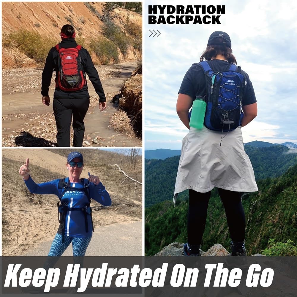 Mochila de hidratación aislada con bolsa de 2L sin BPA, mantiene el líquido fresco hasta 4 horas, para correr, senderismo, ciclismo, camping