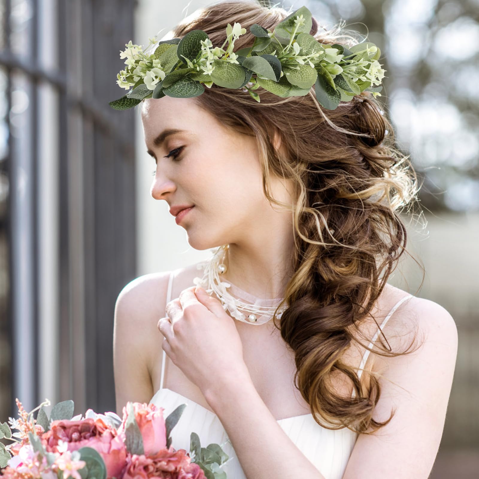 bridal wreath headpiece