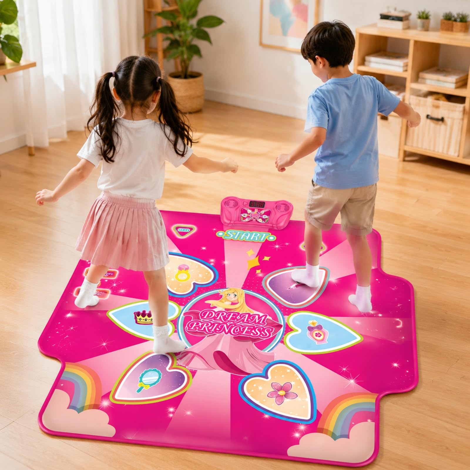 Tappeto da Ballo Elettronico per Bambini | Luminoso, Tappeto da Ballo con, Educativo, per Gioco Attivo, Stile B