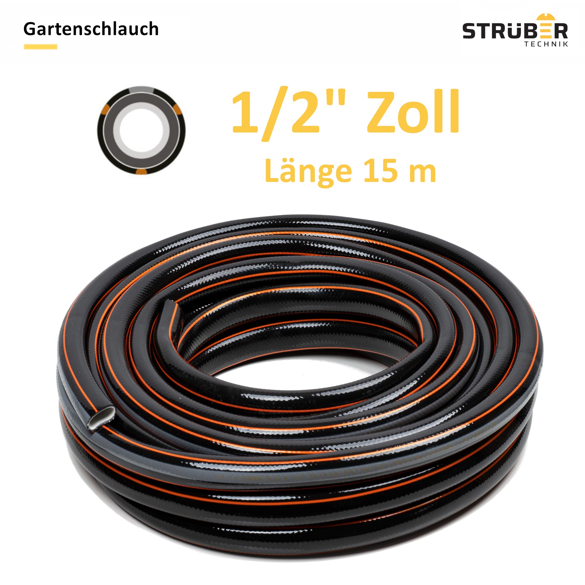 STRÜBER Tuyau D'arrosage à 4 Couches (3/4" Pouce / 50 ) Tuyau De