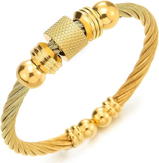 COOLSTEELANDBEYOND Ampio Bracciale a Polsino in