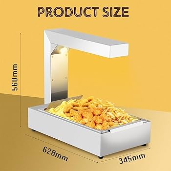 Amazon | 食品加熱ランプ、フレンチフライウォーマー、取り外し