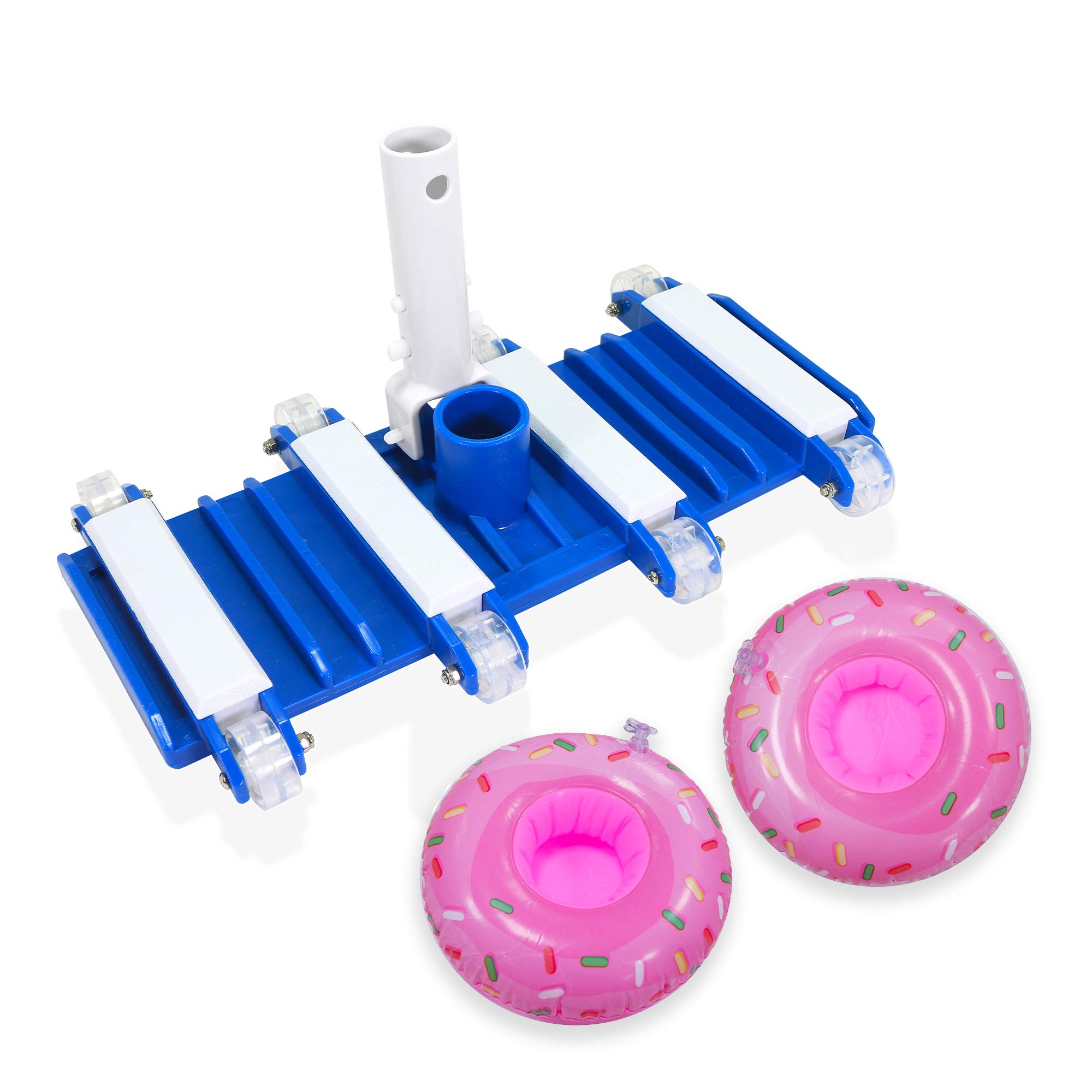 Buy EMYA 14" Pool Vacuum Head with 2 Pool Drink Holders Heavy Duty