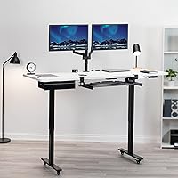 Vista 7 de VIVO Universal 71 x 36 inch Table Top for Standard and Sit to Stand Height Adjustable Home and Office Desk Frames, White Extra-Wide Desktop, Blanco