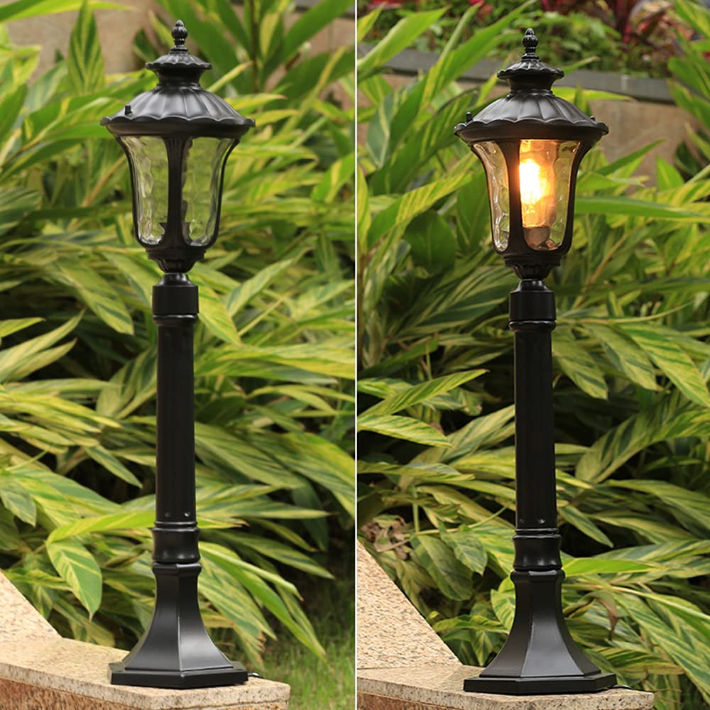 Douille E27 Extérieure Lampadaire Extérieur Classique Chao Zan - Noir | IP55 | Douille E27 | H80cm | Pour Jardin Et Allée Lampadaire Extérieur étanche Douille E27 Extérieure Lampadaire Extérieur Classique Chao Zan - Noir | IP55 | Douille E27 | H80cm | Pour Jardin Et Allée Lampadaire Extérieur étanche