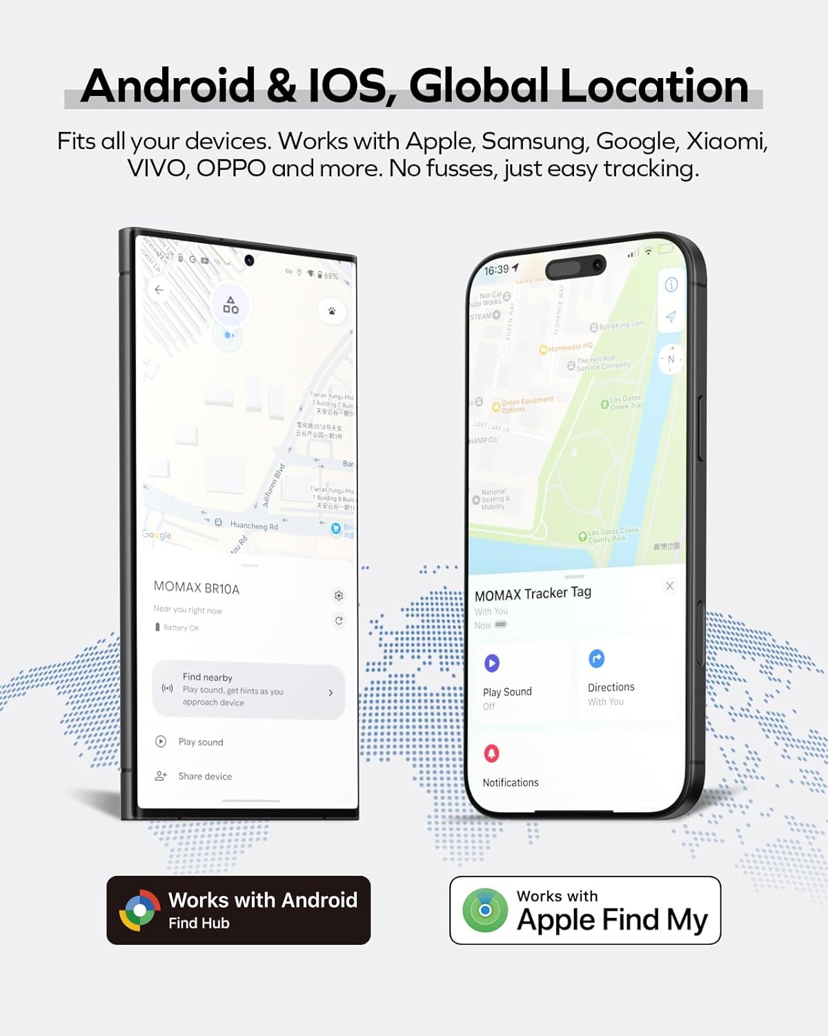 Momax Tracker Tag Universal - Key Finder Works with Both Android & iOS Find My, Smart Bluetooth Air Tracking Device, Replaceable Battery, DIY Stickers, Item Locator for Wallets, Suitcases, Red - Image 2