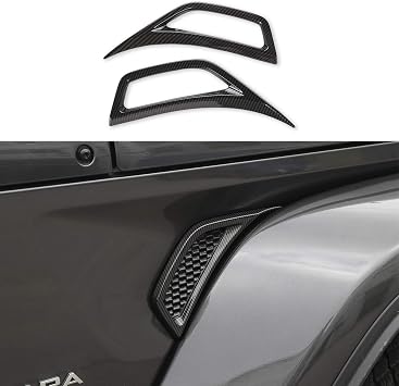 Voodonala for Jeep JL Carbon Fiber Grain Air Conditioner Outlet Vent Plate Trim for 2018 2019 Jeep JL Wrangler & Unlimited