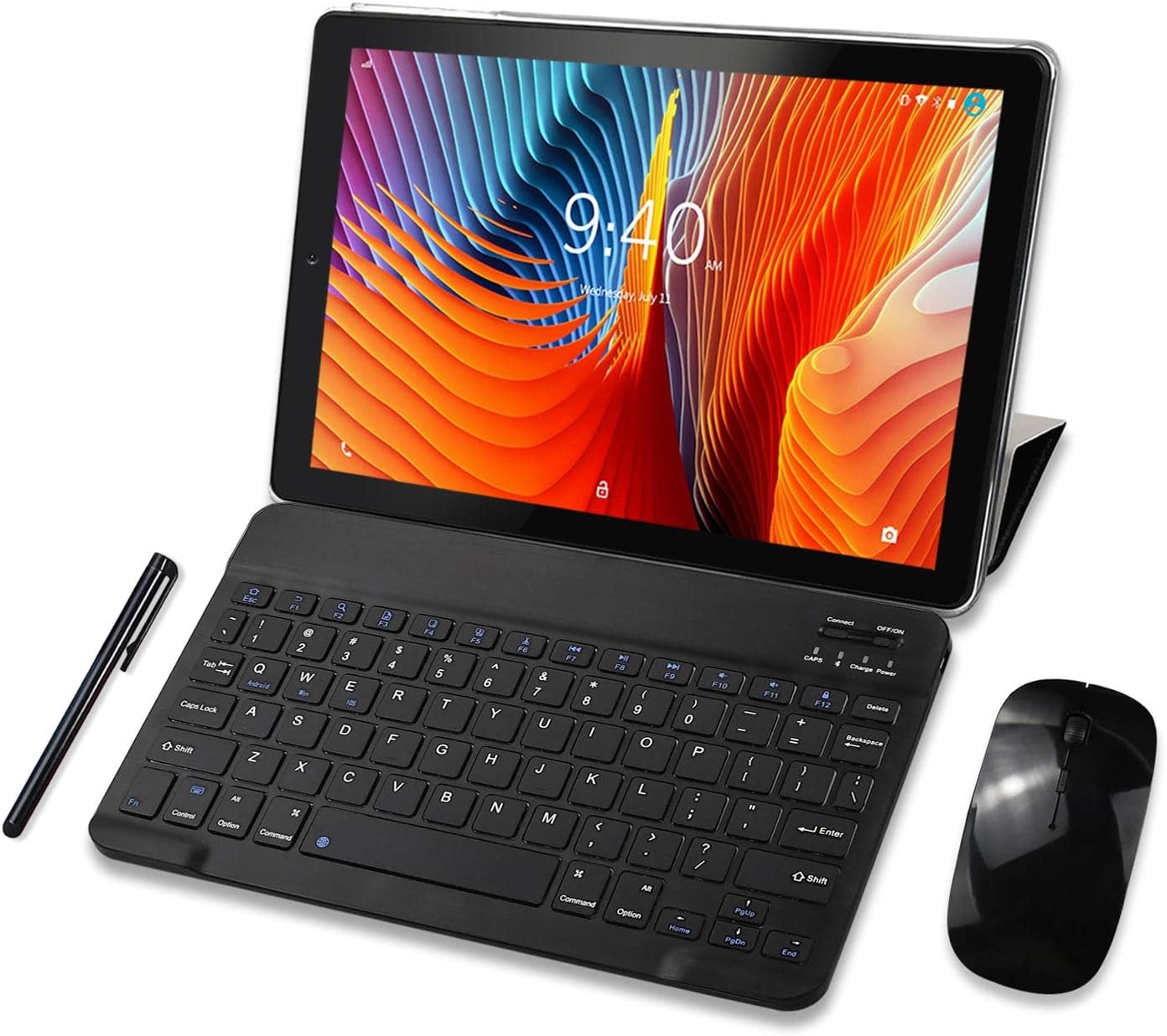 YOTOPT Tablet 10 Zoll mit Tastatur und Maus, Android 10.0, 4G Dual SIM ...