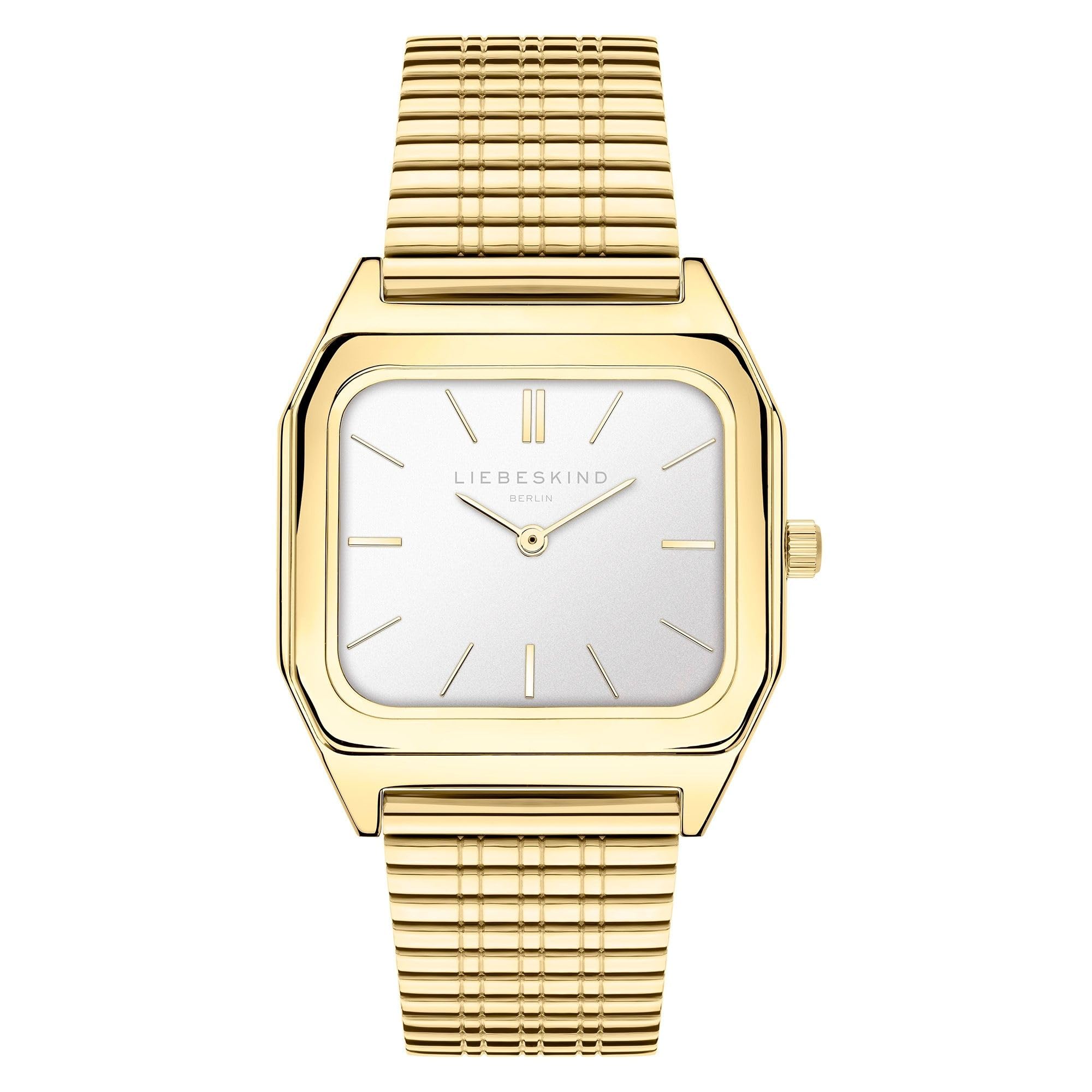 Liebeskind Berlin Damen Analog Quarz Uhr mit Edelstahl Armband LT-0351-MQ