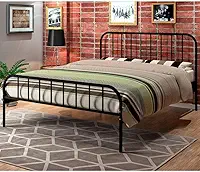 Cama Tubular Casal Julia Espresso Móveis Preto
