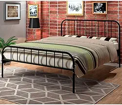 Cama Tubular Casal Julia Espresso Móveis Preto