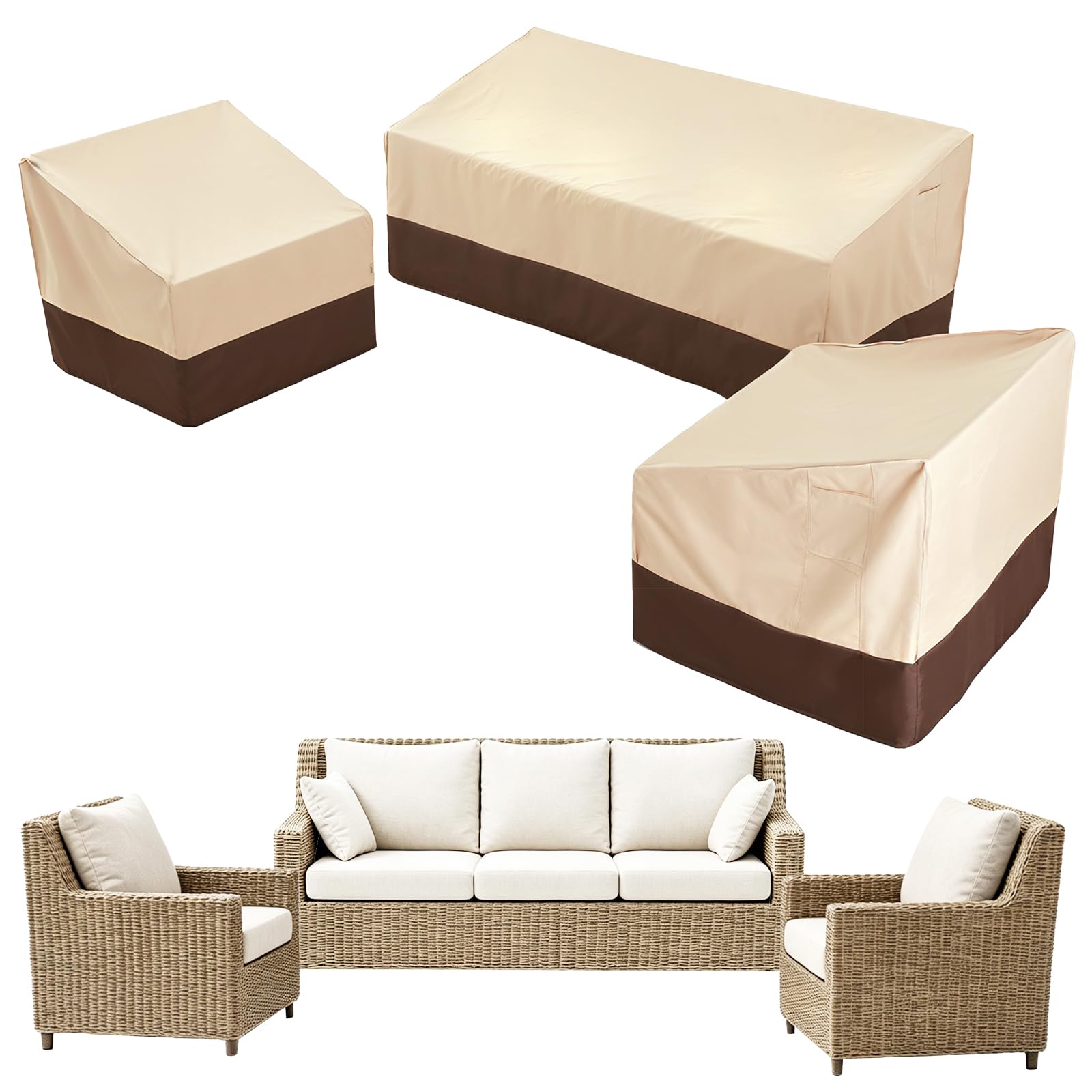 loriano 3-Piece Patio Set Cover