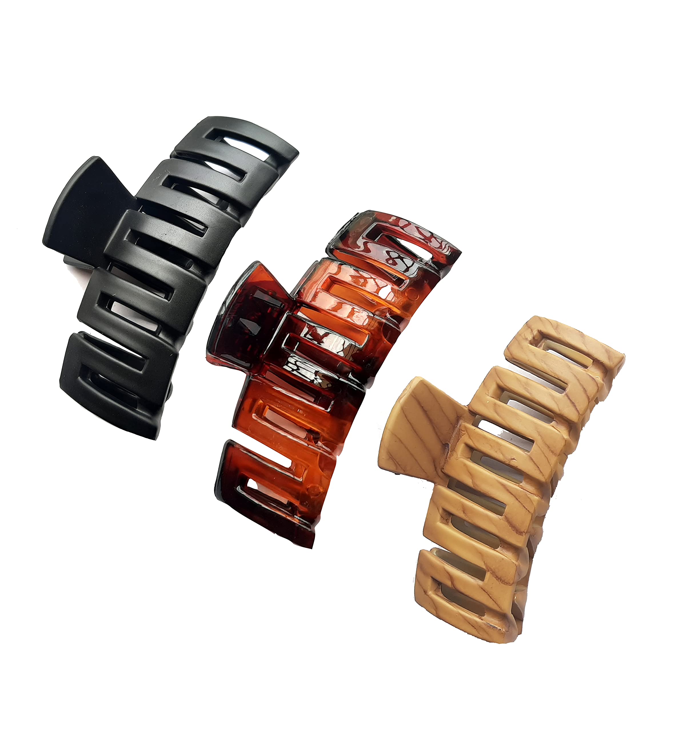 BIRDWARE Digital Print, Medium-Size Multi Color Imported Acrylic Material Stone Butterfly Hair Clips For Women (Pack of 2 Pc, design as per availability ) | Hair Clutchers