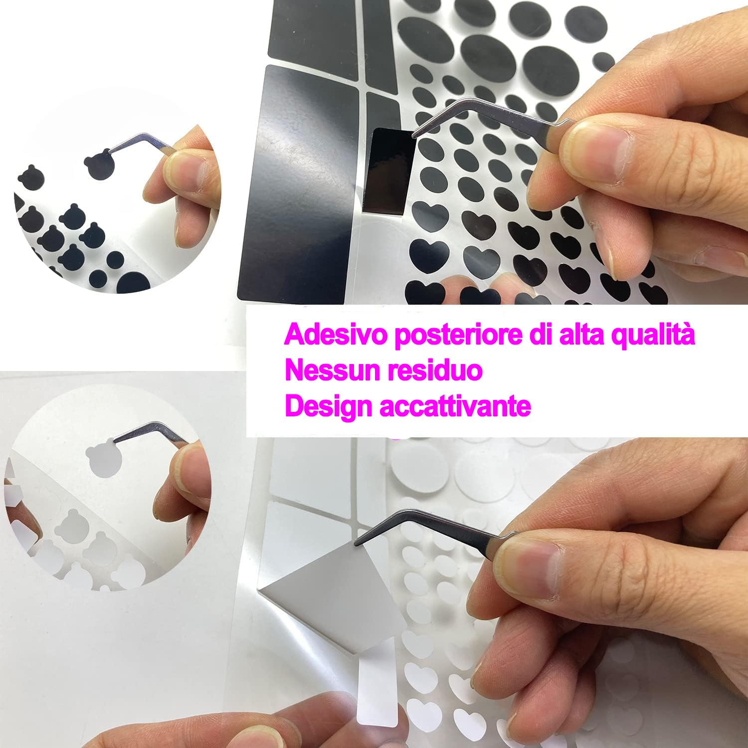 Kaiheng Adesivi Oscura-Luce LED | 2 Pezzi Bianco/Nero Per TV, Router, Sveglie - Con Pinzetta - Foto 9