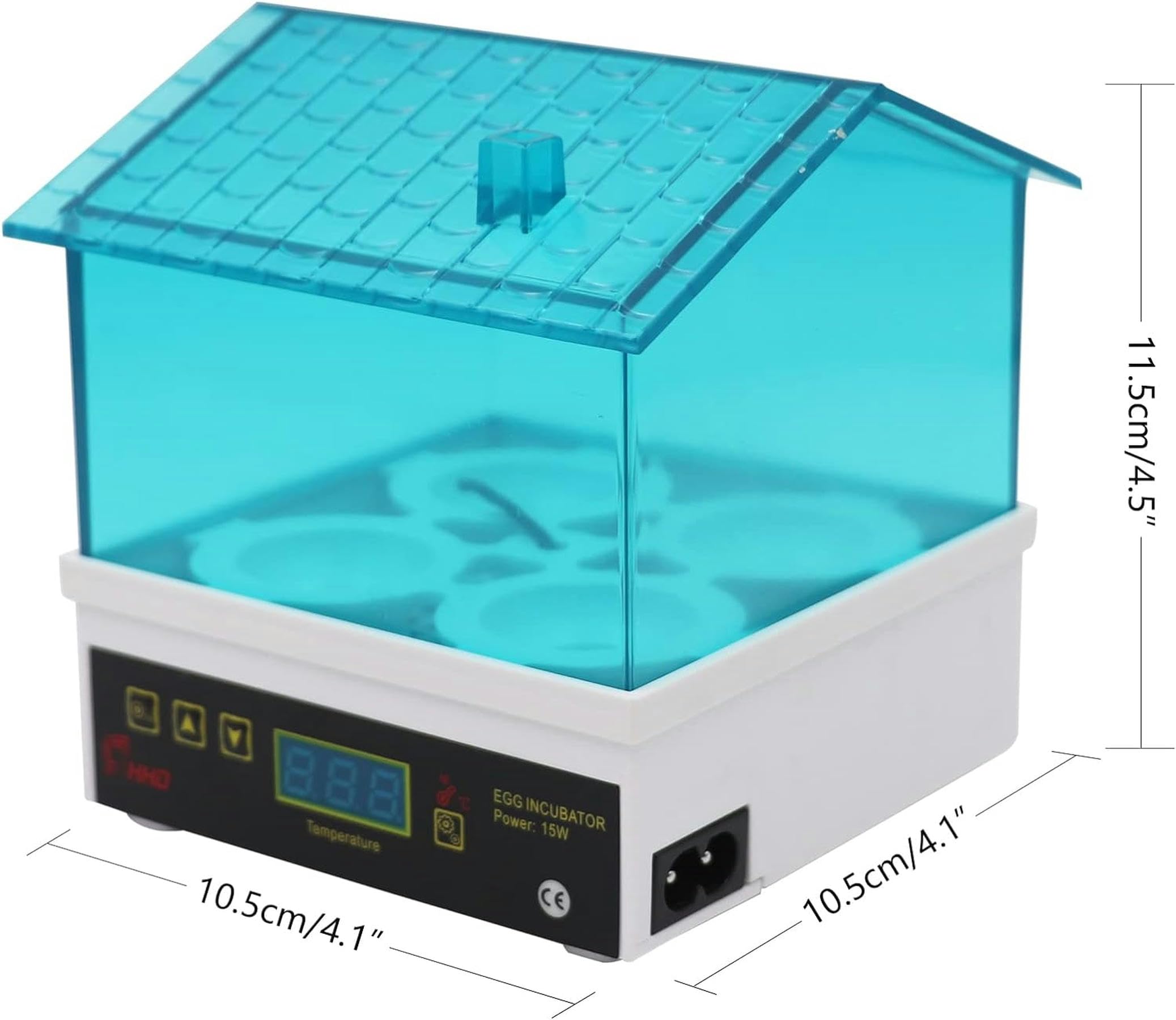 Mini incubateur 4 œufs pour Poules, contrôle de la température des œufs éclos, avec écran LED numérique, pour volailles, Canards, Oiseaux, Poules, œufs de caille