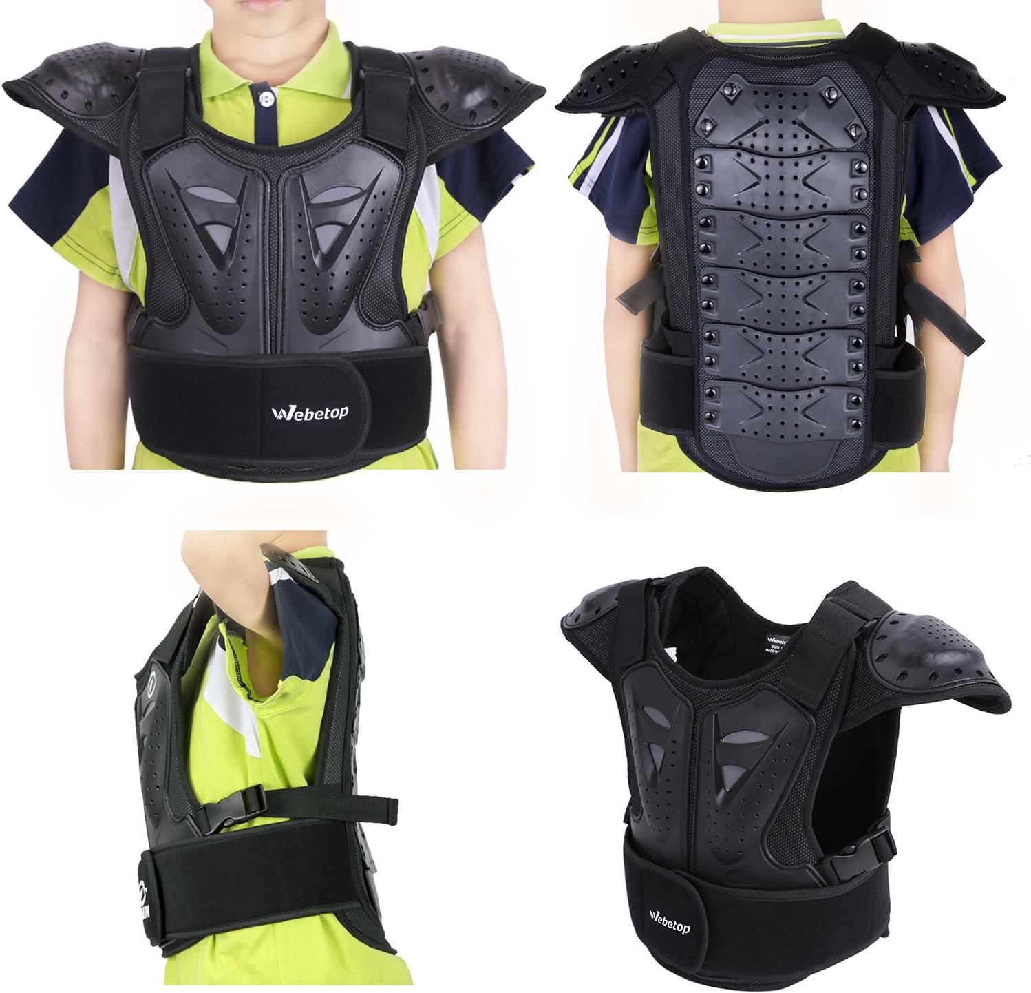 Webetop Kids Chest Protector Motocross Chest Protector Youth Dirt Bike Body Chest Spine Protector L - Image 6
