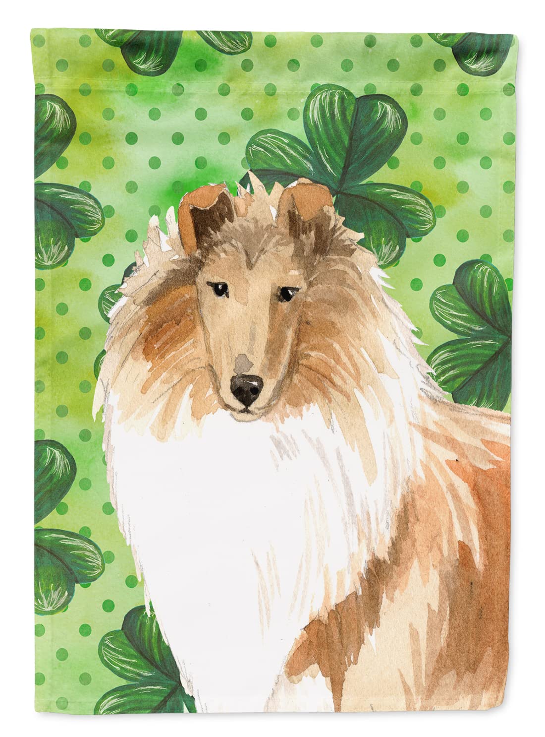 Drapeau Rough Collie grand format en canevas pour maison CK1793CHF