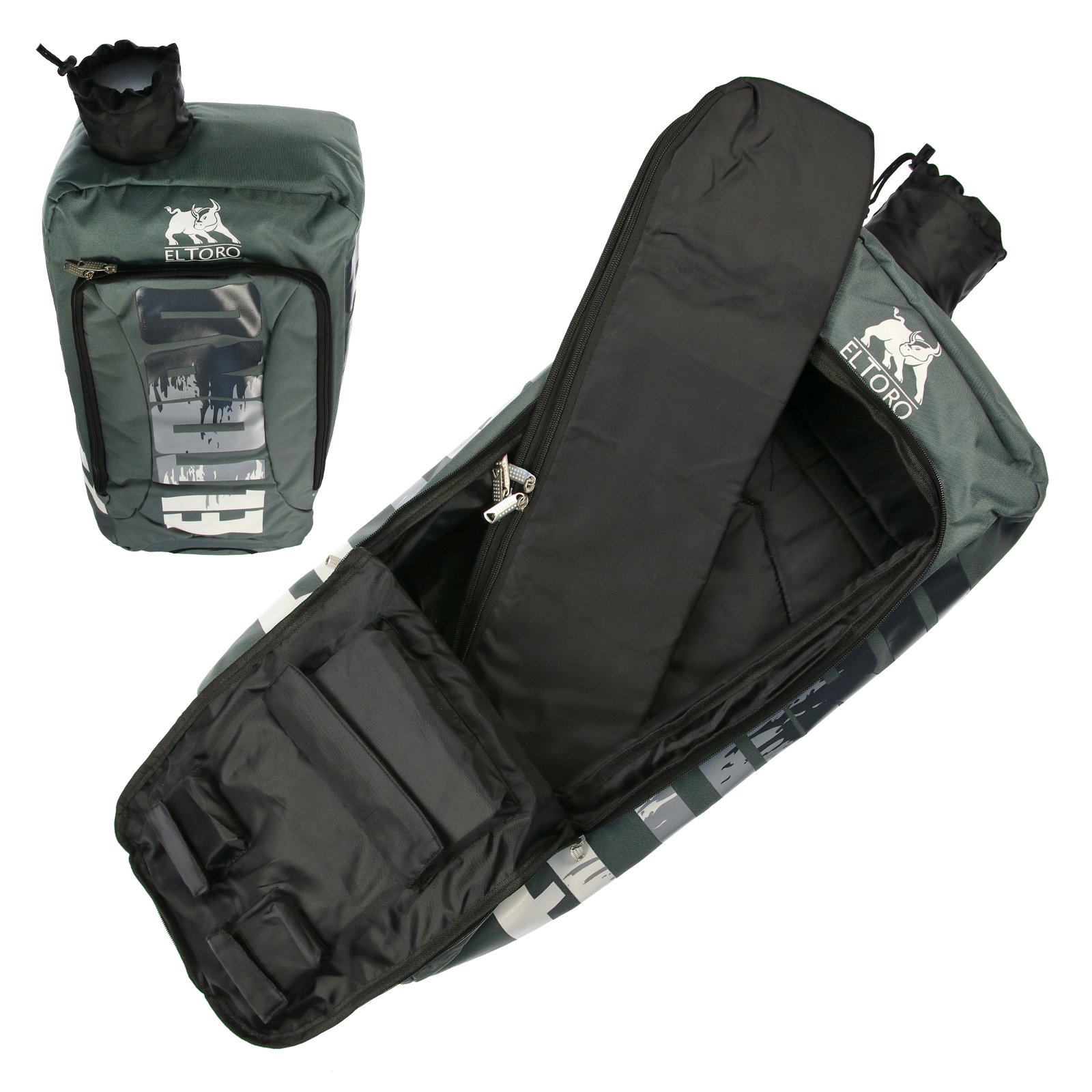 elToro Tournament Rucksack für Recurvebogen | robuster Bogenrucksack aus Cordura, gepolstert & wasserabweisend, mit Fächern für Zubehör & Pfeilröhre