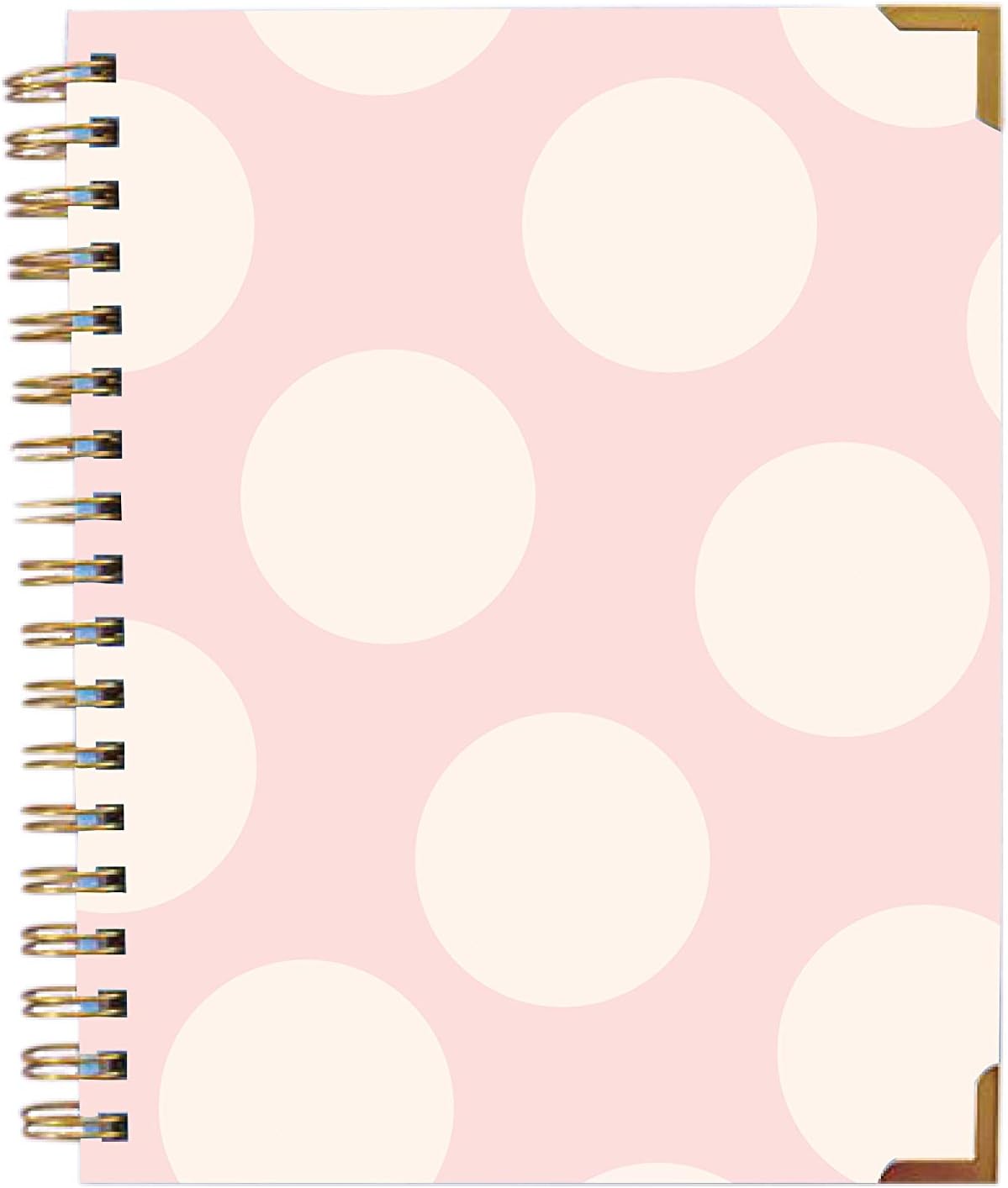 Ang By Aangi ShahAng by Aangi Shah -Summer Pink Polka Spotted Metallic Wire Bound Notebook | 160 Pages | Designer Made