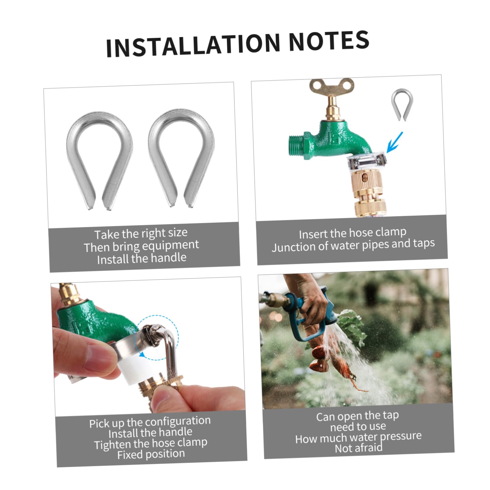 LIFKOME Stainless Steel Wire Rope Clamp Kit (40pcs/Set) Wire Rope Thimble Cable Clip Clamp for Dog Leashes Marine Rigging