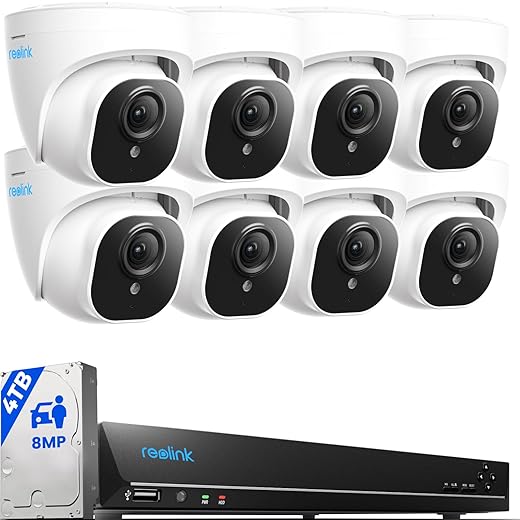 Disfraz De Colegiala Sensual - Negro/Púrpura En Oferta Reolink 16Ch 4K Poe Kit Camaras De Vigilancia, 8X 8Mp Detección De Personas/Vehículos Cámaras Ip De Seguridad Exterior, H.265 4K Nvr Con 4Tb Hdd, Visión Nocturna, Grabación 24/7, Rlk16-800D8