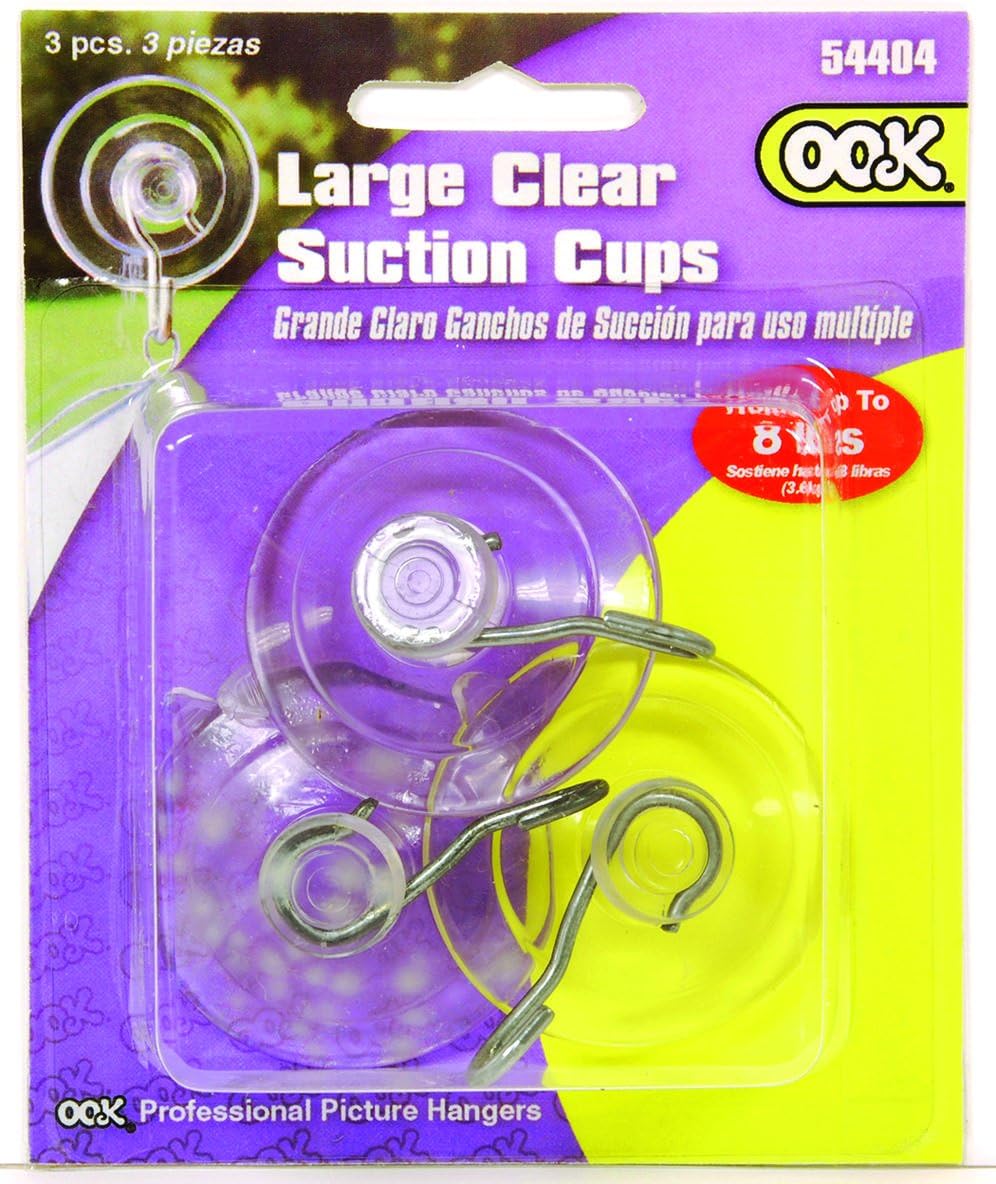Ook 54404 Large Clear Plastic Suction Cups