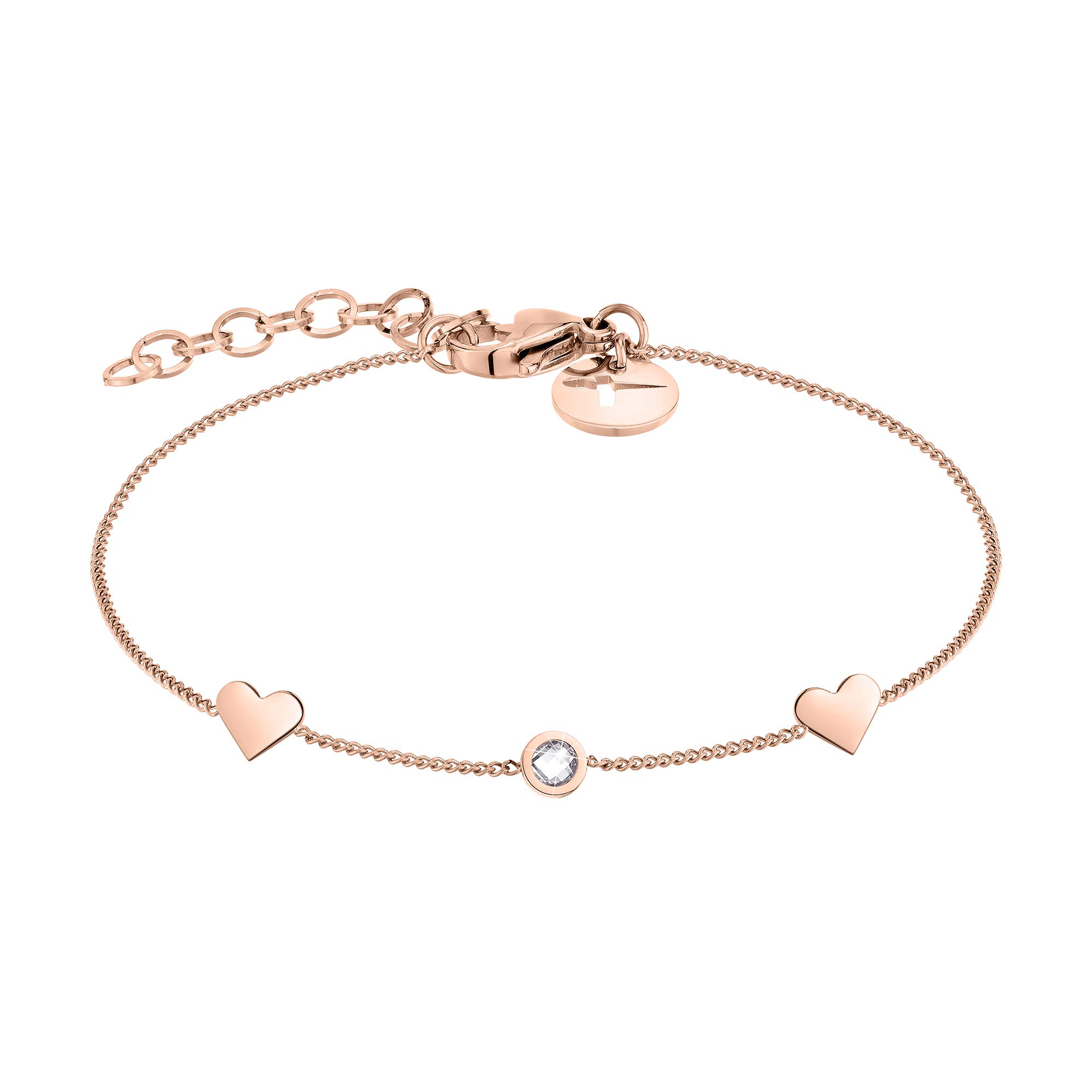 Tamaris Women's Stainless Steel Bracelet, 21 cm, Stainless Steel, Cubic Zirconia