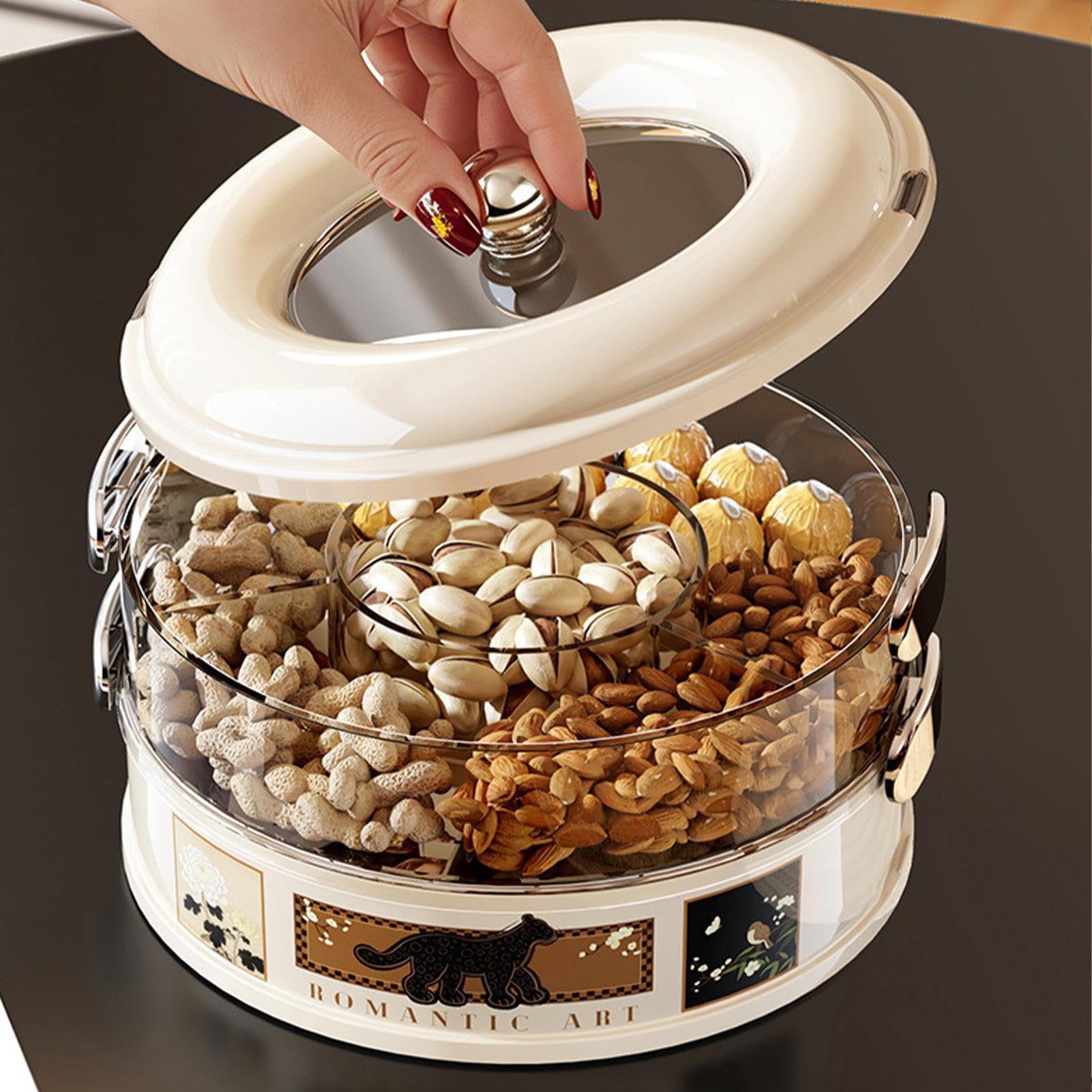 Scatola Per Snacks Organizzatore Impilabile a Doppio Strato | Contenitori per Snack Riutilizzabili Per Studenti Adulti Uomini Donne Cucina Casa Interno Ufficio Festa