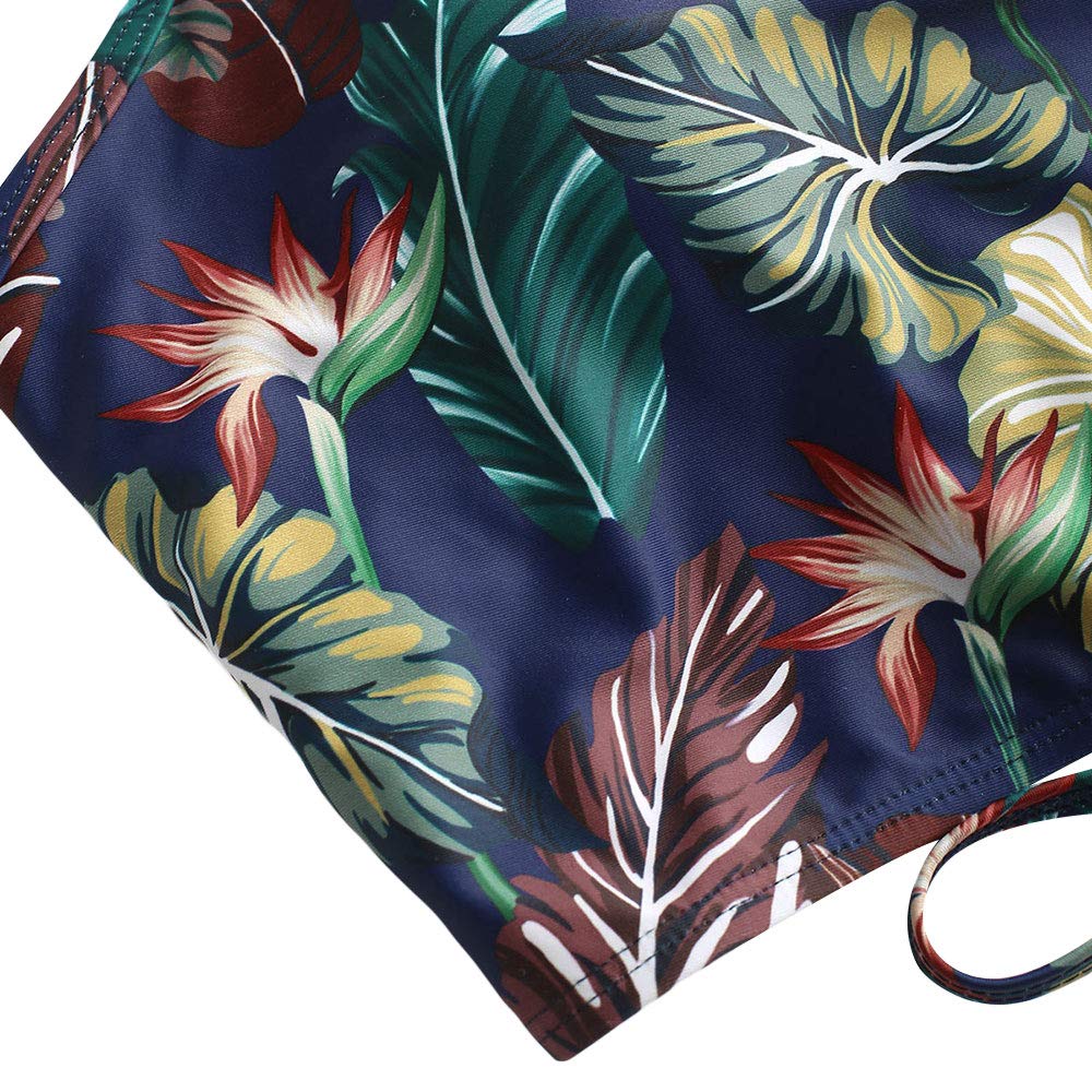 ZAFUL Tankini Set con Relleno Estampado Tirantes Anudados Braguita Talle Alto para Mujer 2019