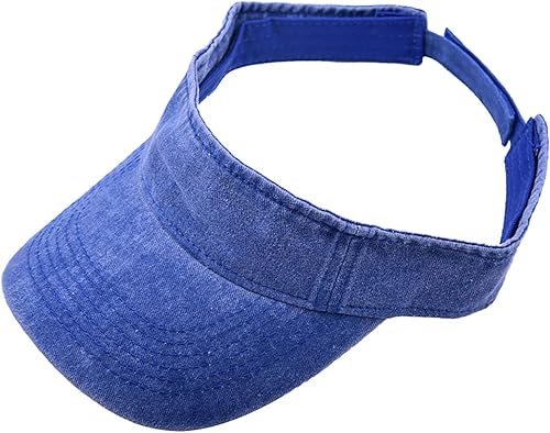 Miniatura 7 de Washed Distressed Sun Visors for Women Men, Plain Sports Sun Hat Outdoor Beach Cap Sun Protection