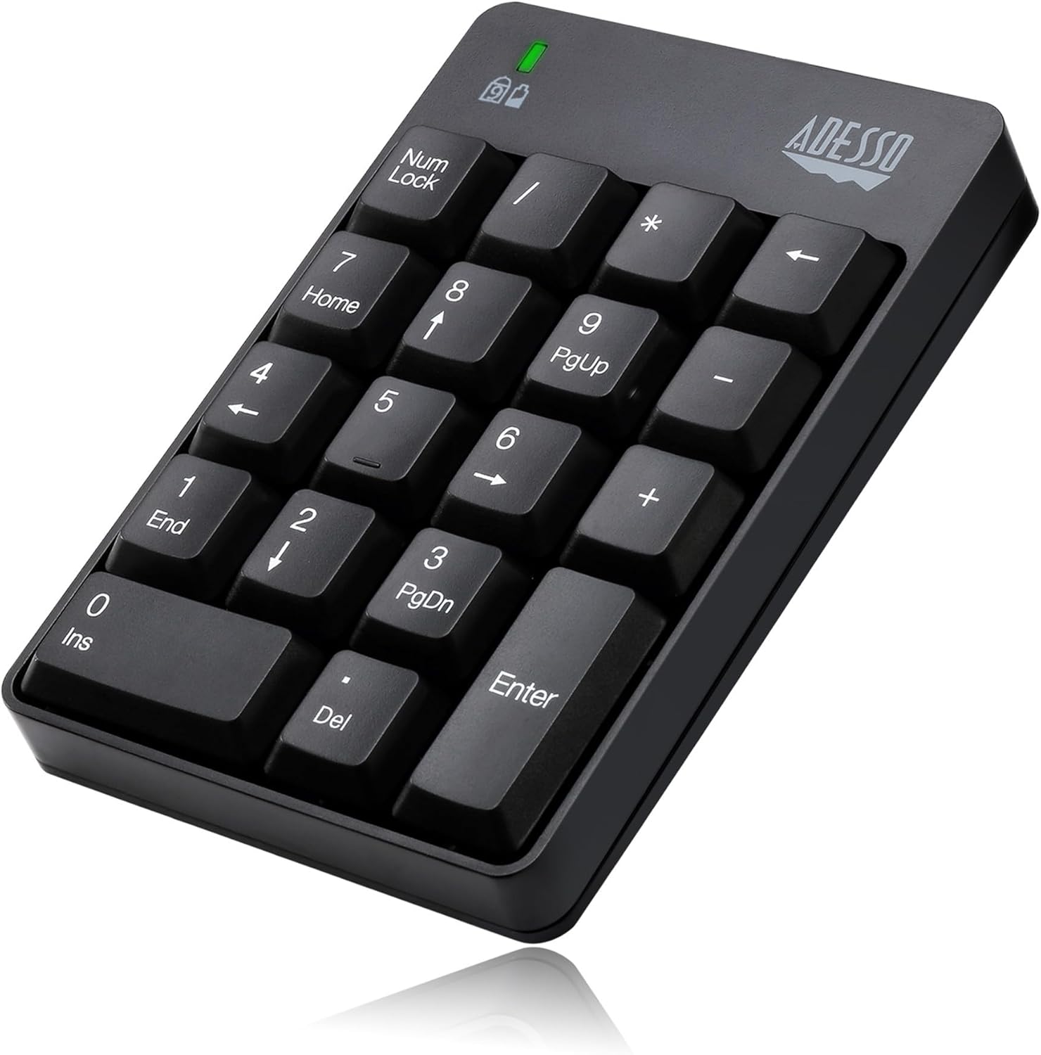 Adesso WKB-6010UB - Wireless Spill Resistant 18-Key Numeric Keypad, Black (Pack of 5)