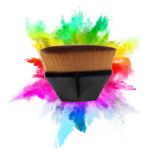 Miniatura 8 de BEAHOT - Paquete de 4 brochas de maquillaje para base cepillo Kabuki de viaje con parte superior plana cepillo Momma para mezclar líquidos crema o