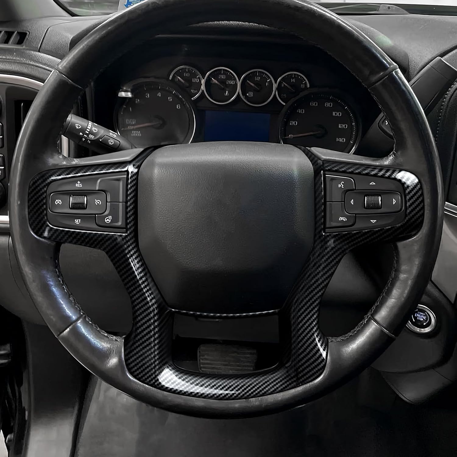 Car ABS Carbon Fiber Sticker Interior Trim Decal for 2019-2025 Chevy Silverado Blazer | for 2021-2024 Tahoe Suburban Accessories