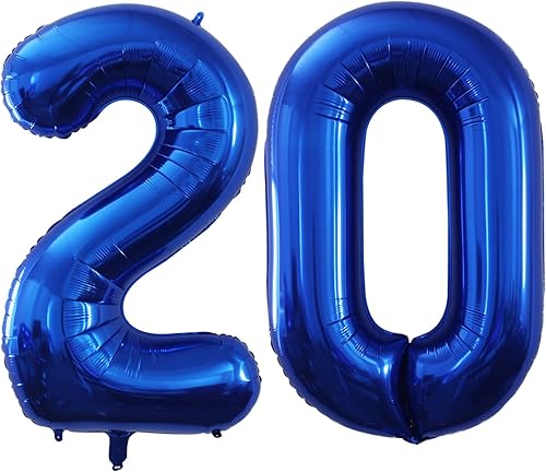 Miniatura 255 de GOER Globos con el número 40 para decoraciones de fiesta de cumpleaños número 40, globos de helio de aluminio jumbo de 42 pulgadas para 40