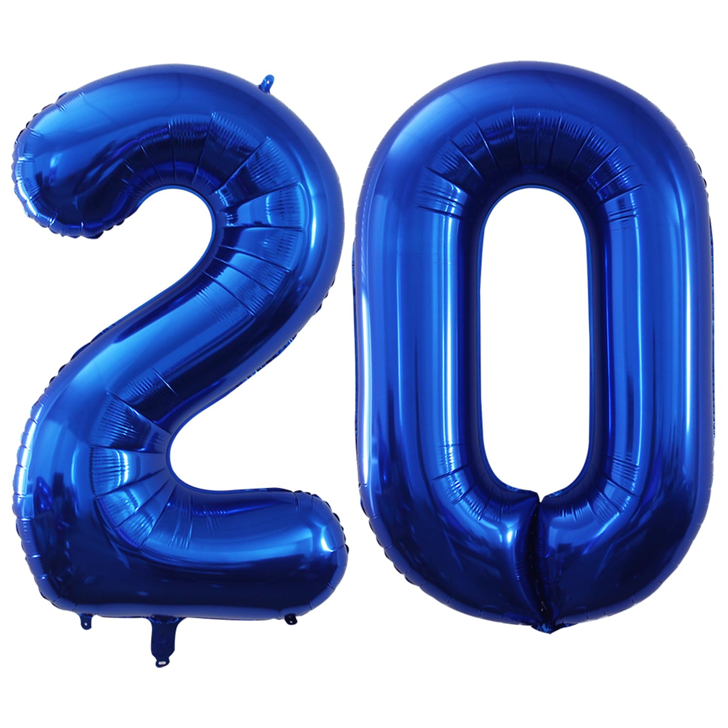 Photo 1 of GOER Number 20 Balloons for 20th Birthday Party Decorations,42 Inch Jumbo Foil Helium Balloons for 20th Anniversary (Blue)