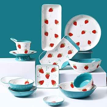 [目玉商品] ストロベリー柄 食器セット 13点セット。 71wnLcyL6rS._UF350,350_QL50_.jpg