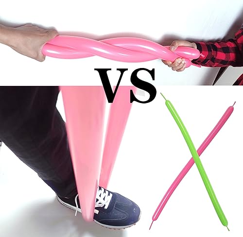 Miniatura 5 de Paquete de 260 globos de látex largos de alta calidad para cumpleaños, boda, festival, fiesta, color pastel, paquete de 100